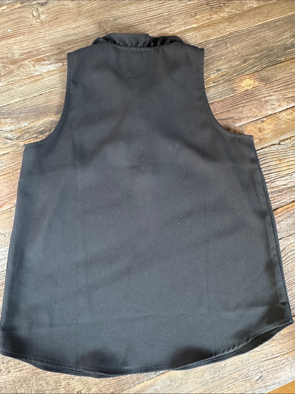 J.Crew sleeveless ruffled neck top black small - Picture 3 of 7